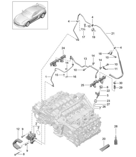 Diagram 107-005 Porsche Macan S Diesel 3.0L V6 258Bhp Engine