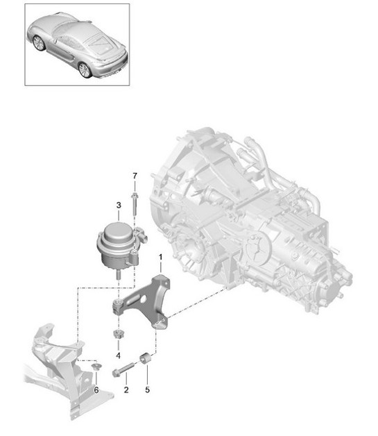 Diagram 306-000 Porsche Cayman 987C / 981C (2005-2016) Trasmissione