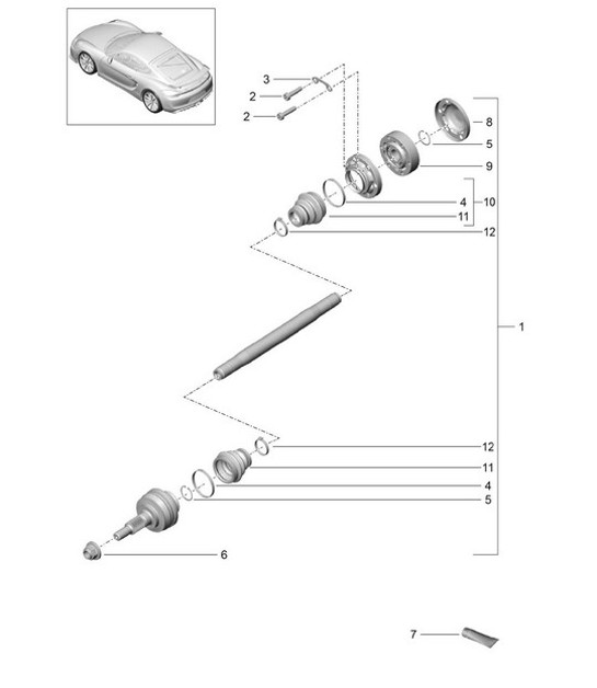 Diagram 501-005 Porsche Panamera 971 MK2 (2021-2023) 