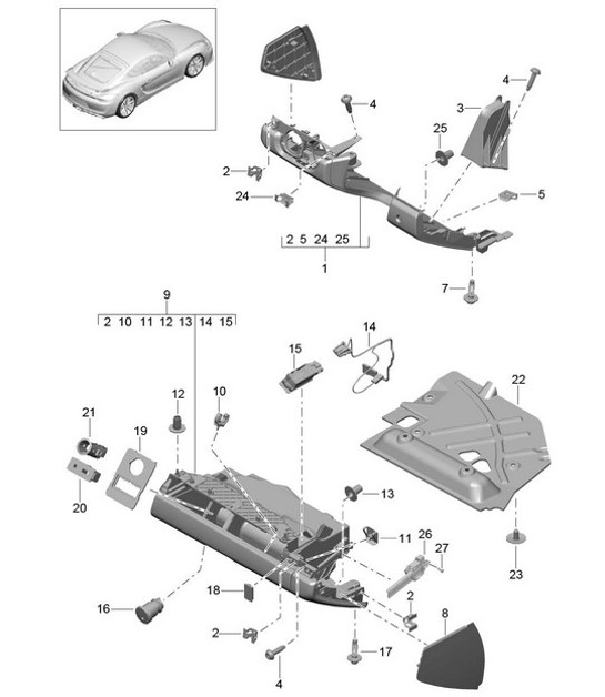 Diagram 809-010 Porsche Cayman 718C (982C) 2017>> Body