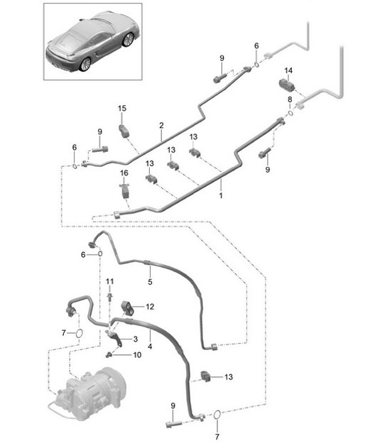 Diagram 813-025 Porsche Cayman 718C (982C) 2017>>  车身