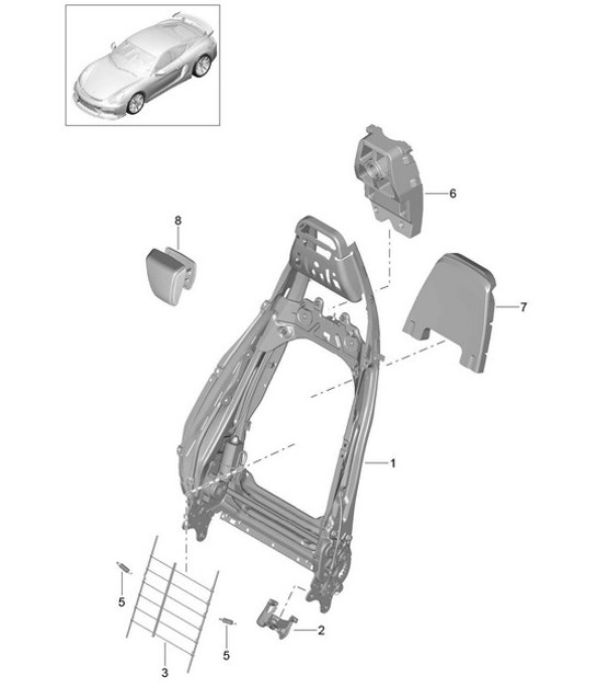 Diagram 817-021 Porsche 996 (911) (1997-2005) Body