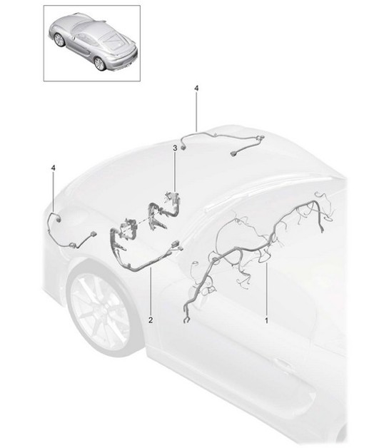 Diagram 902-011 Porsche Cayman 718C (982C) 2017>> Electrical equipment