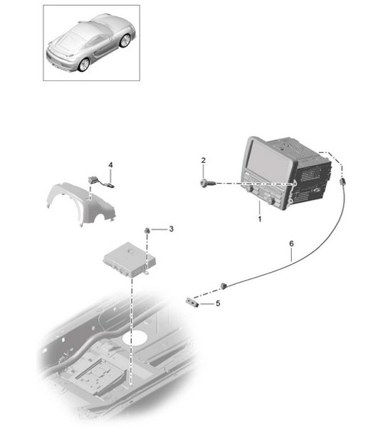 Diagram 911-000 Porsche 968 (1992-1995) Équipement électrique