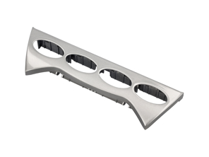 Panel de consola Plata con 4 Orificios Porsche 996 / 986 Boxster - 911680CP915, 911680CP915A