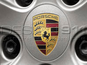 Radkappen mit farbigem Wappen für Porsche 718 Boxster / Cayman (4er Set) - 00004460728, 00004460521