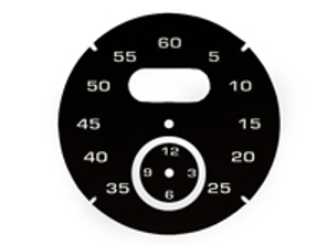Ziffernblatt des Sport-Chrono-Instruments, schwarz. Porsche 997 / 991 / Boxster / Cayman / Panamera - 97641997021 - F97 641 997 021, F97641997021