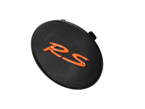 保时捷“GT3 RS”黑色轮毂盖带橙色标志 - 997361303912D8, 997361303918C6