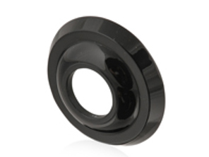 Rosette for window crank and interior handle, Black. Porsche 356 Pre-A - 35653711700