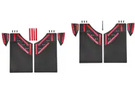 Set spatlappen voor/achter met bevestigingsmateriaal. Porsche 955 / 957 Cayenne - PCG504821A