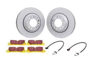 Kit de disques et plaquettes de frein sport avant. Porsche 957 Cayenne turbo 2009-2010 - 95535140160, 95535140161, 958615301, 95535140260, 95535140261, 958615302, 95535193962, 95835193900, 95535193963, 95535193965, 95835193901, 95835193910, PAA698151, 95561236552