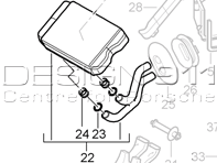 Scambiatore di calore per il controllo del clima. Porsche 955/957 Cayenne con guida a destra - 95557232700