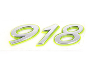 '918' rear lid badge. Porsche 918 Boxster Spyder - 91855923101