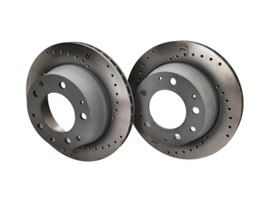 Rotor de disque de frein, arrière. Porsche 911 1984-89 3.2L Sport percé (La paire) - 91135204108, 275802C, 91135204109 - 275802C