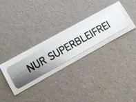 'Nur Superbleifrei' sticker op de deur van de gasvuller. Porsche 964 - 93070120305
