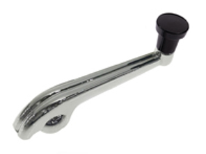Window winder handle with BLACK knob. Porsche 356 - 35652027, 356.52.027-BLK