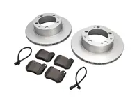 Front Brake pads and brake disc package. Porsche 944 2.7L 8V 1988-89 /  944S 2.5L 16V 1987-88 - 94435104105, 94435195103, 94461221200, 94435195102, 94435195104, 477698155, 92835194200, 92835195100