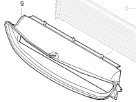 Luftkanal für mittleren Kühler. Porsche 987C Cayman S - 98757532301