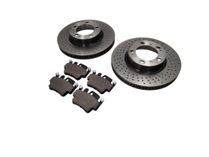 FRONT Brake Pads and Brake Disc Package. Porsche 996C4S / 996 Turbo - 99635140904, 99635141004, 99635194913, 99635108901, 99661236501