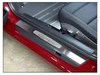 Superpositions de plaque de seuil en acier inoxydable Rennline. Porsche 991 - SP13