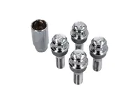 Locking wheel bolt kit (standard size) Chrome plated for Porsche - 99736198009, PAF009593, 99136105700, WHT006980C, WHT006980A, 9A700698000