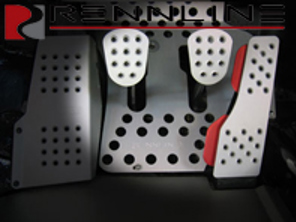 Jeu de pédales Rennline en aluminium 3 pièces perforées. Porsche 924/944/968/996/997/Boxster/Cayman/991/Panamera - P45.21, P4521