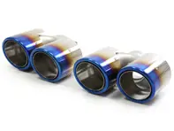 DesignTek Exhaust tail pipes stainless steel, 'TITANIUM' for Porsche 997.2 2010>> - 3606409722, 99711115130, 99711135130, 99711198330, 99711115230, 99711135230, 99711198430, 99711198234, 99711198134