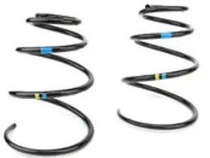 Ressorts hélicoïdaux avant (paire) – Jaune colza/bleu – pour Porsche 987-1 Boxster et Cayman 2005-2008 - 99734353138504, 99734353144504