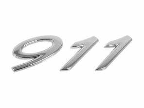 911 - Stemma del cofano posteriore cromato, piccolo. Porche 991 - 99155923101