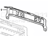 Pannello posteriore (telaio). Porsche 993 1994-98 - 99350109100GRV