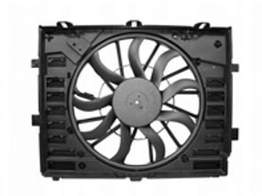 Conduit d'air du radiateur à eau avec ventilateur. Porsche 958 Cayenne >>2014 - 95810606112, 95810606120, 95810606110, 95810606111