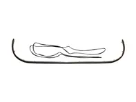 Moldura cromada del parachoques delantero con caucho de impacto. Porsche 911 - 90150504132, 90150504100, 90150504102, 90150504130 - 1684300306, 9305