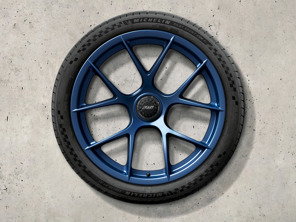 Jantes en alliage magnésium 911 GT3 RS 20/21 pouces (bleu indigo), sans pneus. Porsche d'origine - 992044681CP