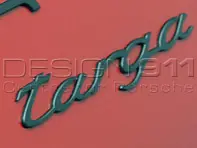 'TARGA' SCHWARZES Heckdeckel-Emblem. Porsche 991 Targa - 99155930901