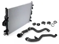 Kühlwasser mit Schläuchen, Mitte. Porsche 958 Cayenne 3.0L Diesel 2011–2018 - 95810613210, 95810640250, 95810640140