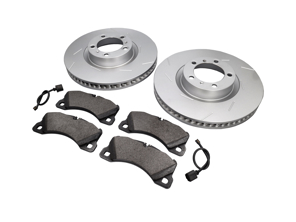 Kit plaquettes et disques de frein avant. Porsche Panamera 3.0L Diesel / 4S - 298615301B, 298615302B, PAA698151, 95861236500