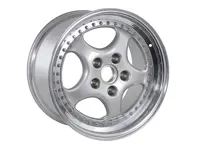 Rear 18-inch Light-alloy wheel, Silver metallic. Porsche 964 Turbo 3.6L - 96536214000, 96536213600