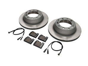 Bremsbeläge und Bremsscheibenpaket hinten Porsche 928 1978-85 Sebro - 94435204102, 94435204105, 92835295102, 94435295102, 92861231301, 92861231305