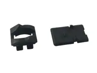 Butée de verrouillage et capuchon de fermeture pour garniture de coffre arrière. Porsche 928 1980-95 - 92855119902, 92855120302 - PRSVW