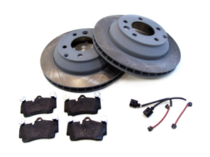 Brake Pads and Brake Disc Package. Rear Porsche Panamera 971.1 Hybrid - 971615601J, 971615602J, 971698451L, 958907637
