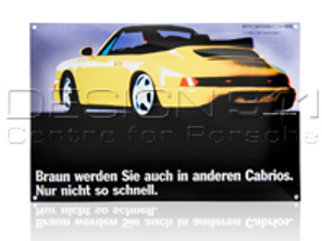 Emaille plaat Porsche Classic 964 Cabrio - PCG00096410