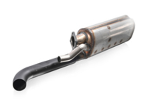 Silencieux arrière avec sortie d'échappement et raccord bypass pour Porsche 911 Turbo 3.0 - 93011102504