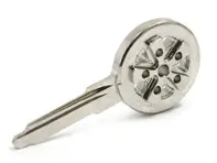 Schlüsselrohling in silber Fuchs Retro Porsche 911 1965-89 / 964/ 993 - 91153890300, 91453190310, 94453804101