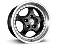 18" KT2 Leichtmetallfelge im Split-Rim-Look 8,5J ET52 – schwarzes Finish Porsche PCD5/130 - KT2B01808552, KT2B01809552
