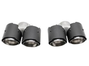 Échappement Deluxe Quad-Style Tail Pipes, fibre de carbone. Porsche 997.2 Carrera - 99711115130, 99711135130, 99711198330, 99711199130, 99711199140, 99711115230, 99711135230, 99711198430, 99711199231, 99711199240