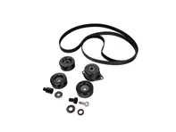 Kit poulie et courroie d'entraînement avec climatisation. Porsche 996 Tiptronic / Boxster 986 Manuelle et Tiptronic - 99610211958, 99610211757, 99610211856, 99710226000, 99610215166