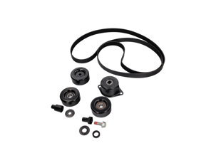 Kit poulie et courroie d'entraînement avec climatisation. Porsche 996 Tiptronic / Boxster 986 Manuelle et Tiptronic - 99610211958, 99610211757, 99610211856, 99710226000, 99610215166