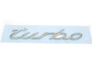 TURBO - POLISHED Chrome Rear Badge for Porsche 958 Cayenne 2011>> - 9585596770001C, 95855967700