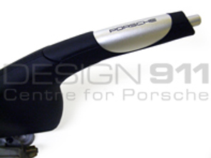 Frein à main en cuir avec logo Porsche. Porsche 996 / 986 - 99642498023, 996424980238YR, 99642498023B50