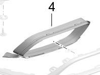 Afdekking uitlaatpijp. Porsche 991.2 turbo - 99150565103OK1, 99150565203OK1